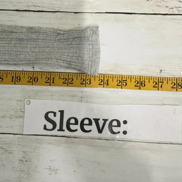 Women Long Sleeve Top Size M Heather Gray Coquette Twee Soft Girl Ruched Rosette - Picture 12 of 14